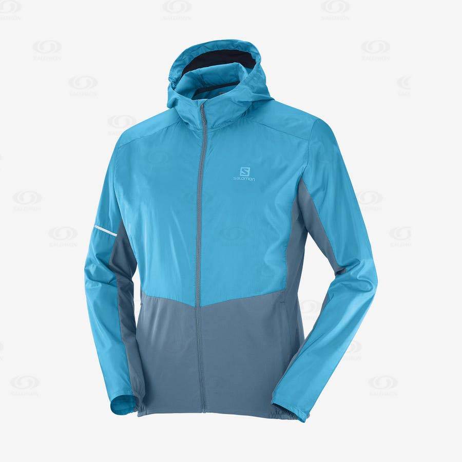 Salomon Jacka AGILE WIND Softshelljacka Herr Blå | SE-A2214