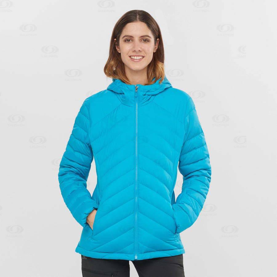 Salomon Jacka ESSENTIAL XWARM DOWN Softshelljacka Dam Blå | SE-wO1845