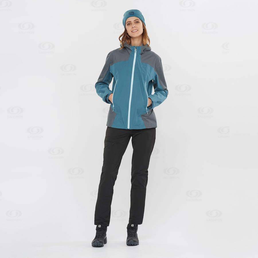 Salomon Jacka OUTLINE GORE-TEX HYBRID Softshelljacka Dam Blå | SE-O1462