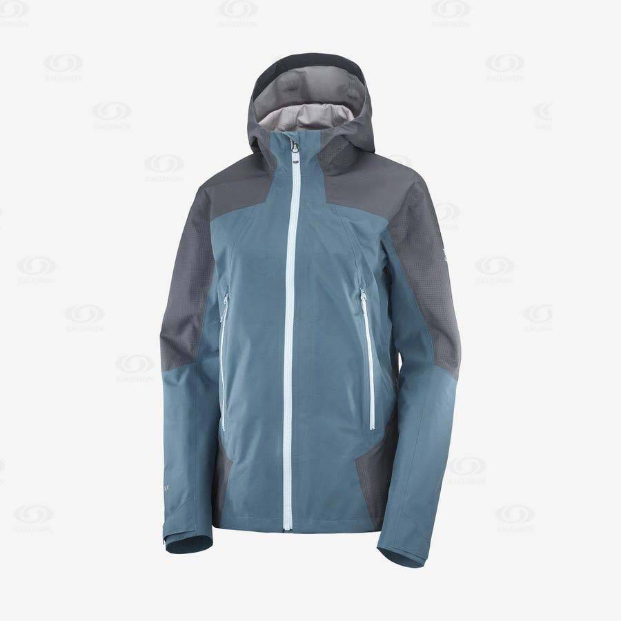 Salomon Jacka OUTLINE GORE-TEX HYBRID Softshelljacka Dam Blå | SE-O1462