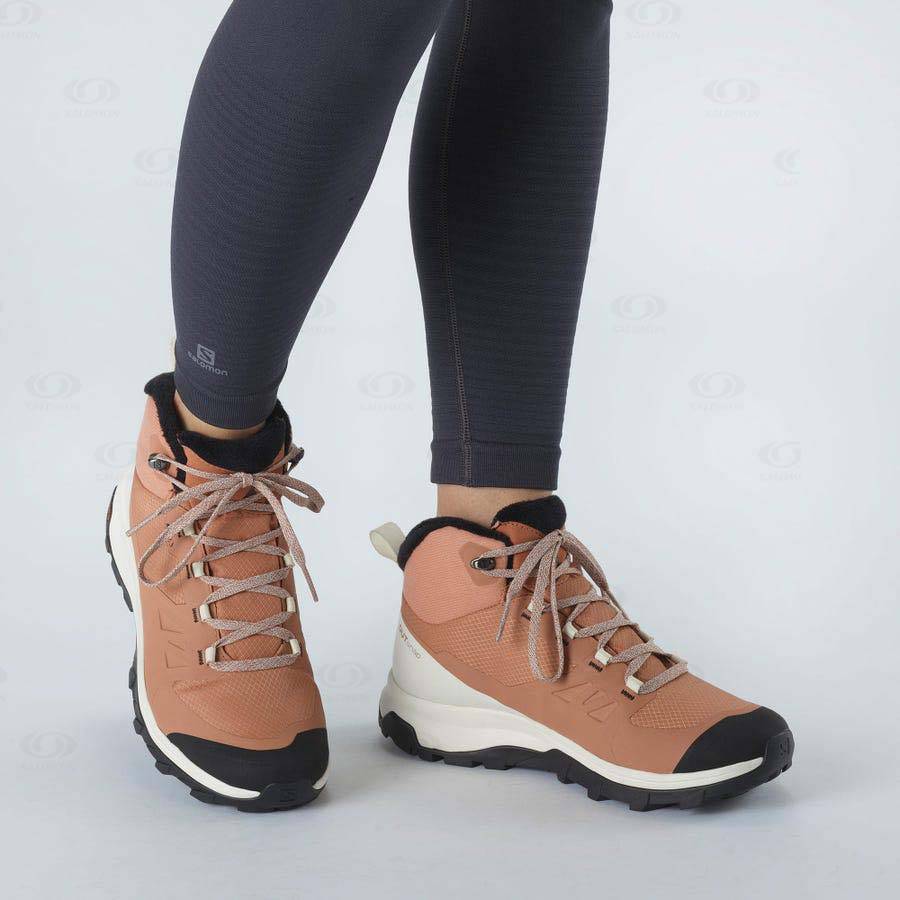 Salomon OUTSNAP CLIMASALOMON™ Vattentäta Kängor Dam Beige | SE-N1946