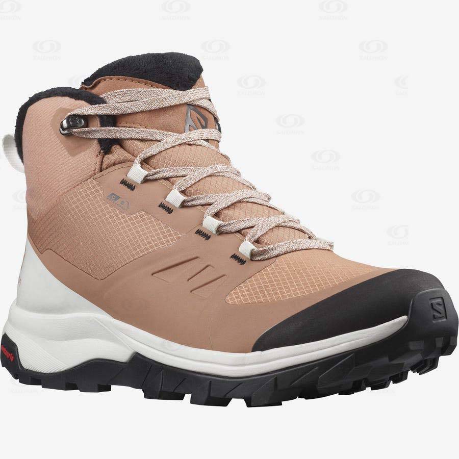 Salomon OUTSNAP CLIMASALOMON™ Vattentäta Kängor Dam Beige | SE-N1946