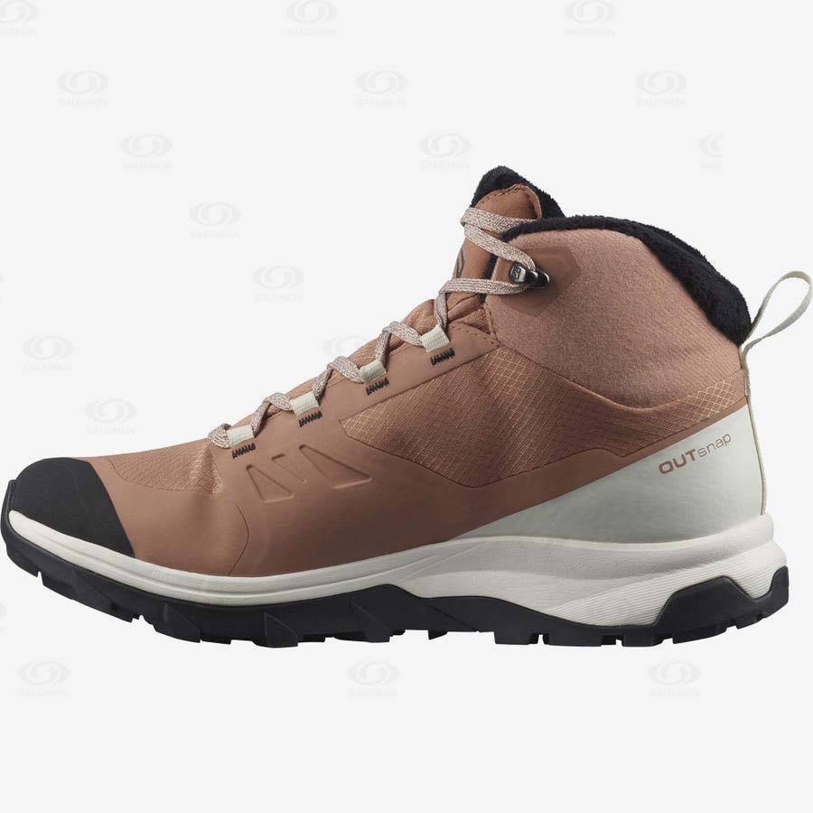 Salomon OUTSNAP CLIMASALOMON™ Vattentäta Kängor Dam Beige | SE-N1946