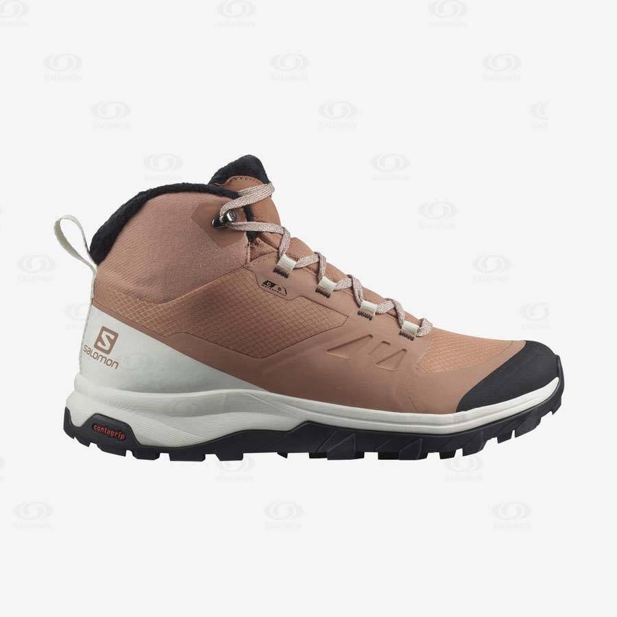 Salomon OUTSNAP CLIMASALOMON™ Vattentäta Kängor Dam Beige | SE-N1946