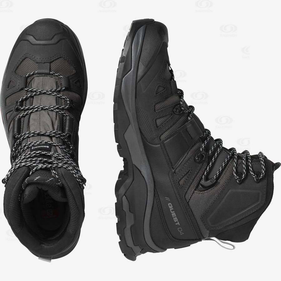 Salomon QUEST 4 GORE-TEX Vandringskängor Herr Grå Svarta | SE-O1145