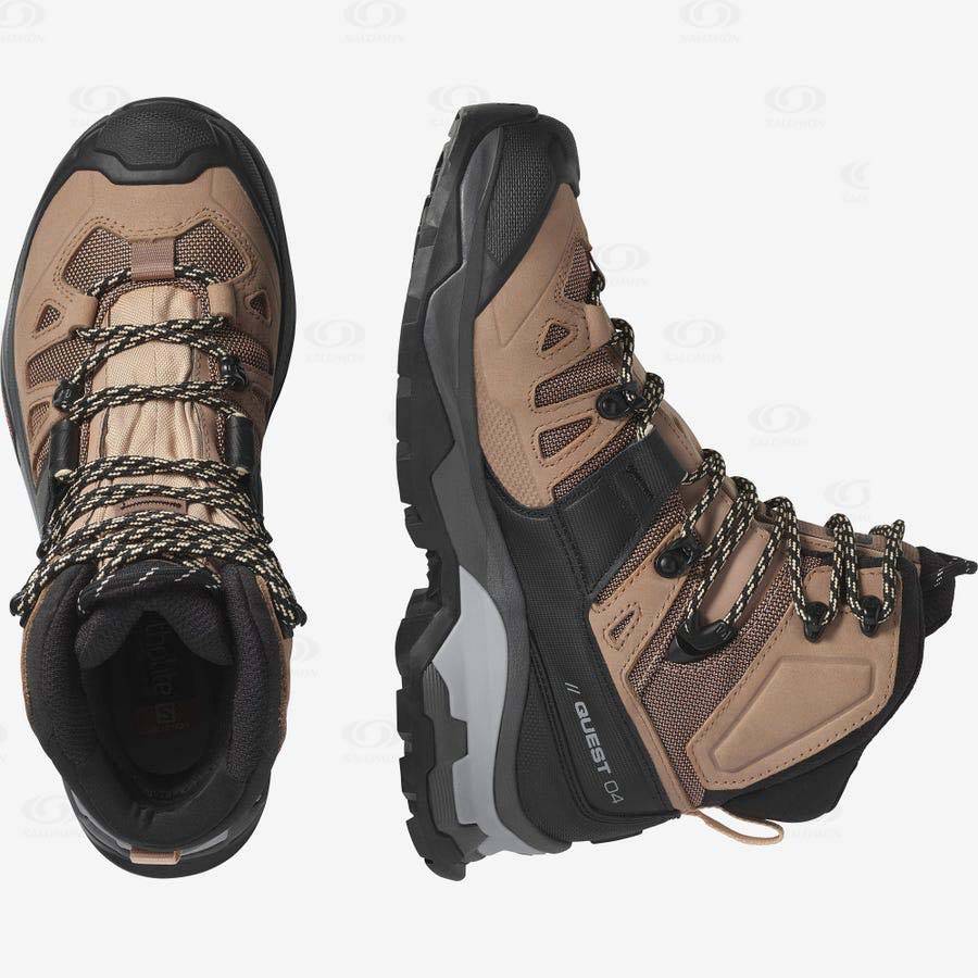 Salomon QUEST 4 GORE-TEX Vattentäta Skor Dam Bruna | SE-W1450