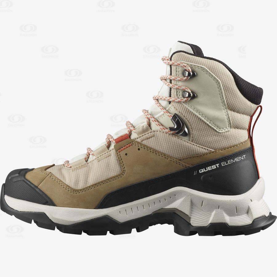 Salomon QUEST ELEMENT GORE-TEX Vattentäta Skor Dam Bruna | SE-L1039