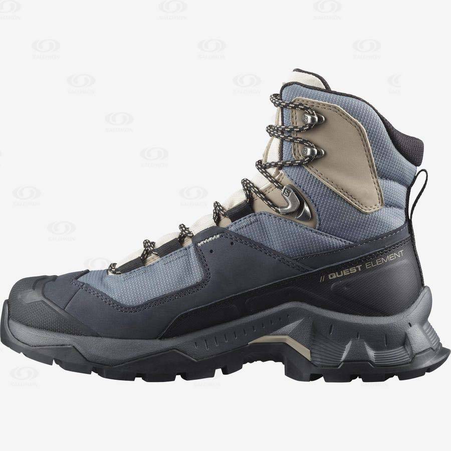 Salomon QUEST ELEMENT GORE-TEX Vattentäta Skor Dam Svarta | SE-M1713