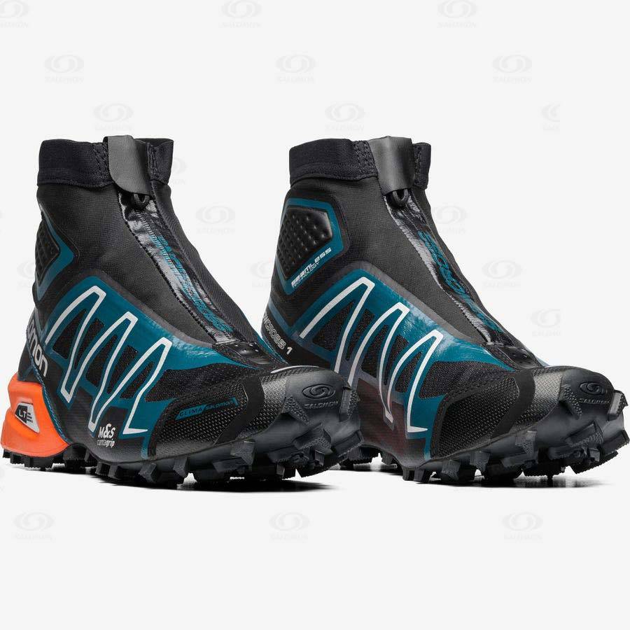 Salomon SNOWCROSS ADVANCED Sneakers Herr Svarta Blå Orange | SE-N2331