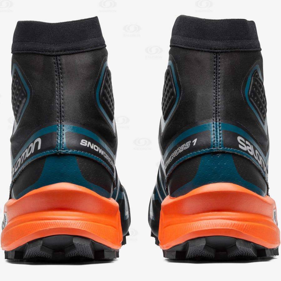 Salomon SNOWCROSS ADVANCED Sneakers Herr Svarta Blå Orange | SE-N2331