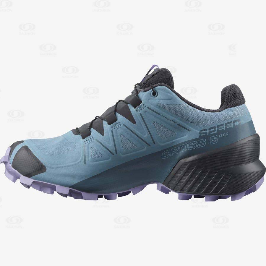 Salomon SPEEDCROSS 5 GORE-TEX Trailskor Dam Blå | SE-L1102