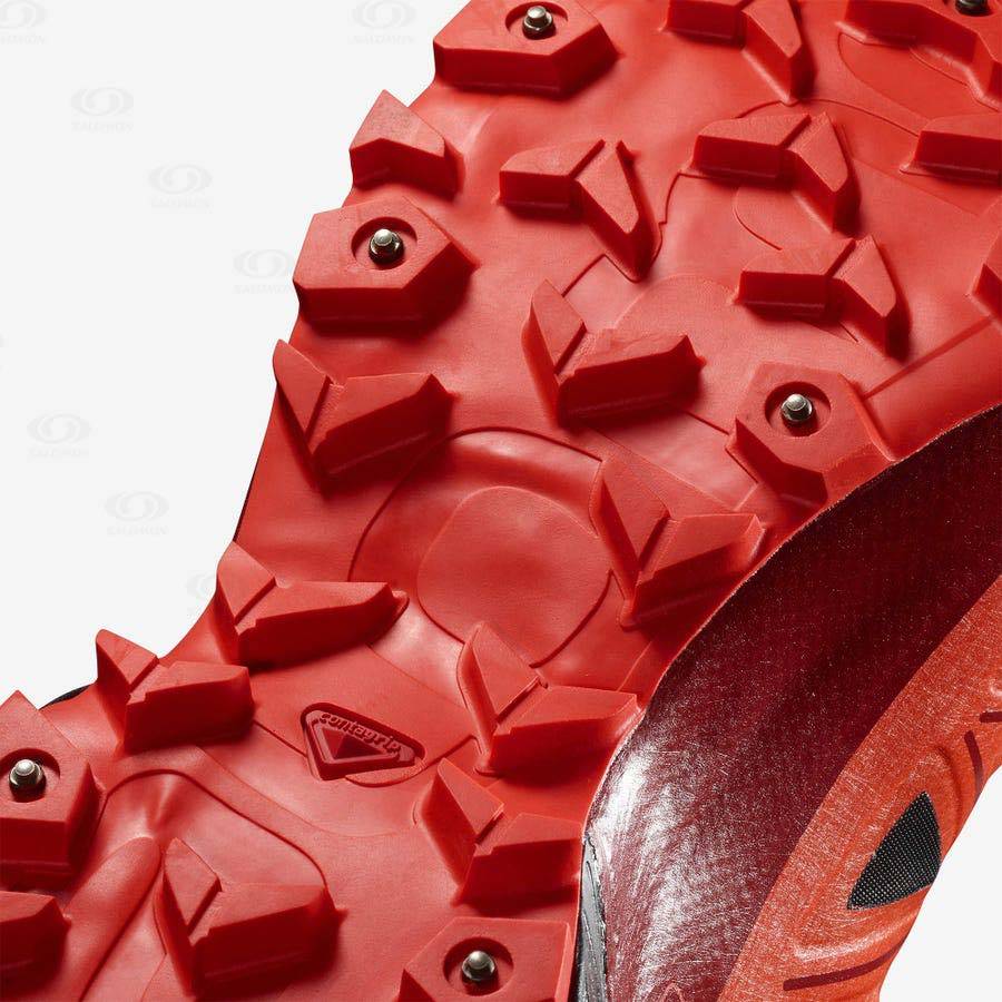 Salomon SPIKECROSS 5 GORE-TEX Vattentäta Skor Dam Svarta Röda | SE-O1572