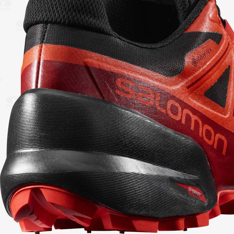 Salomon SPIKECROSS 5 GORE-TEX Vattentäta Skor Dam Svarta Röda | SE-O1572