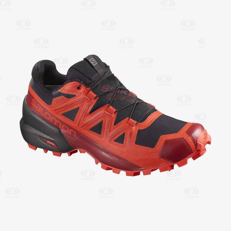 Salomon SPIKECROSS 5 GORE-TEX Vattentäta Skor Dam Svarta Röda | SE-O1572