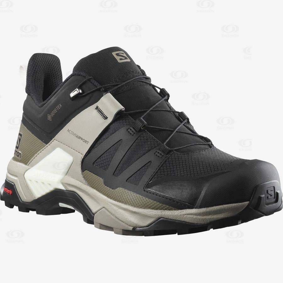 Salomon X ULTRA 4 GORE-TEX Vattentäta Skor Herr Grå Svarta Gröna | SE-S2108