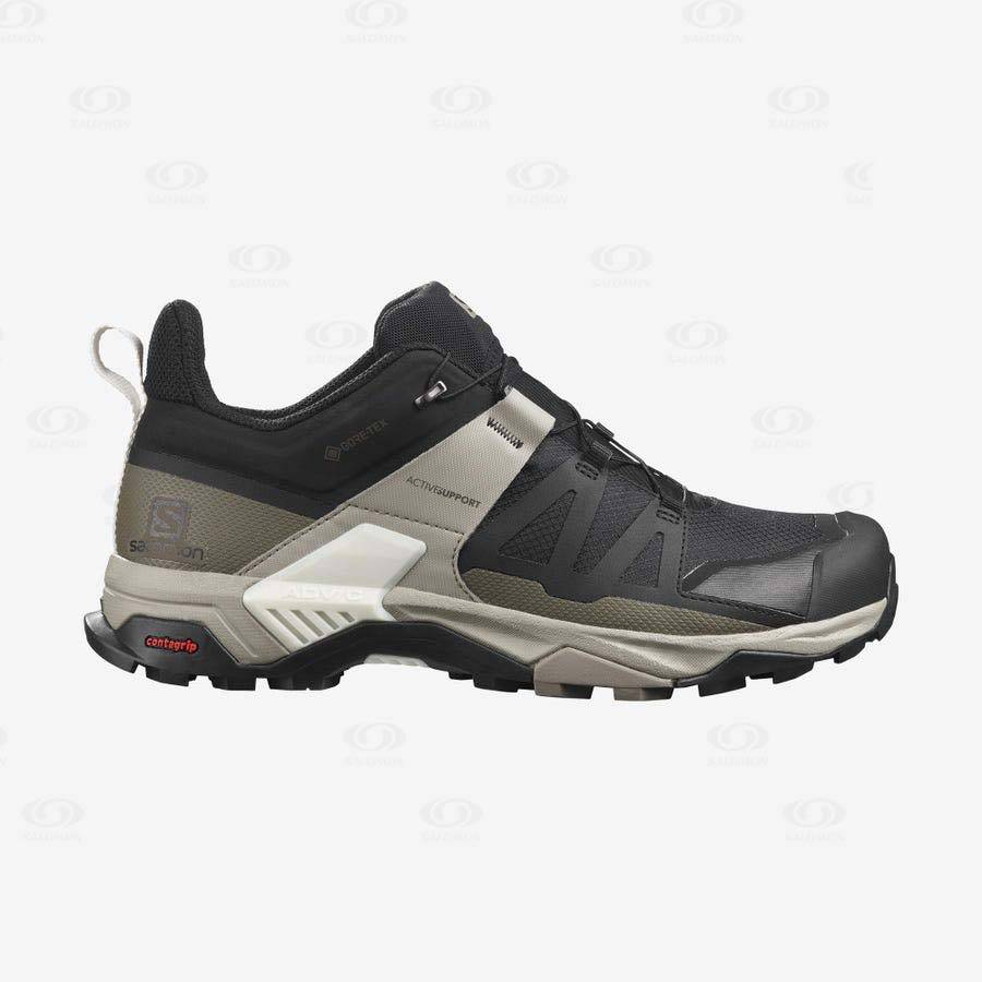 Salomon X ULTRA 4 GORE-TEX Vattentäta Skor Herr Grå Svarta Gröna | SE-S2108