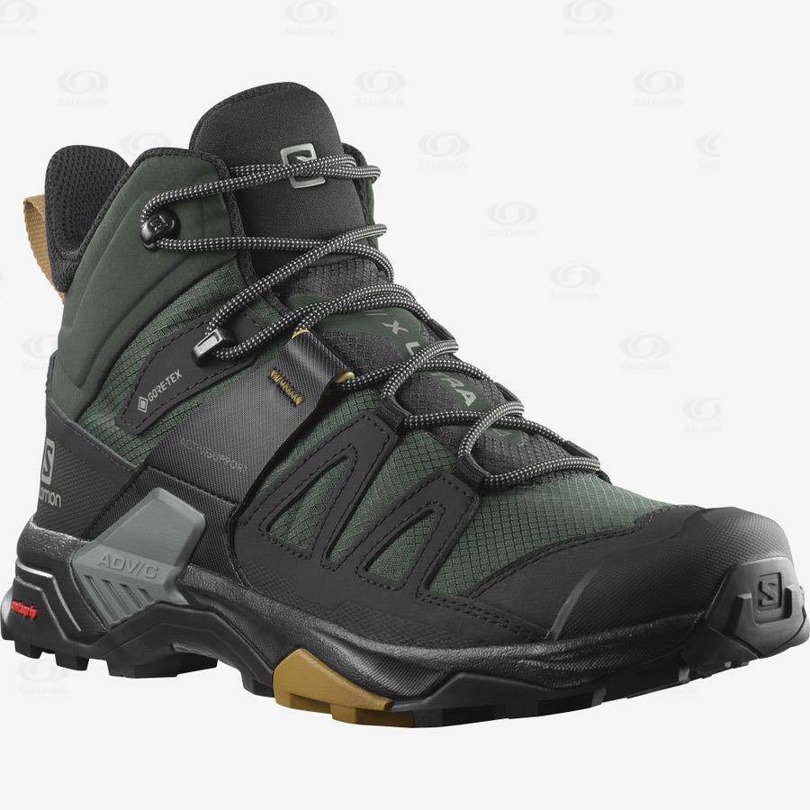 Salomon X ULTRA 4 MID GORE-TEX Vandringskängor Herr Gröna Svarta | SE-M1237