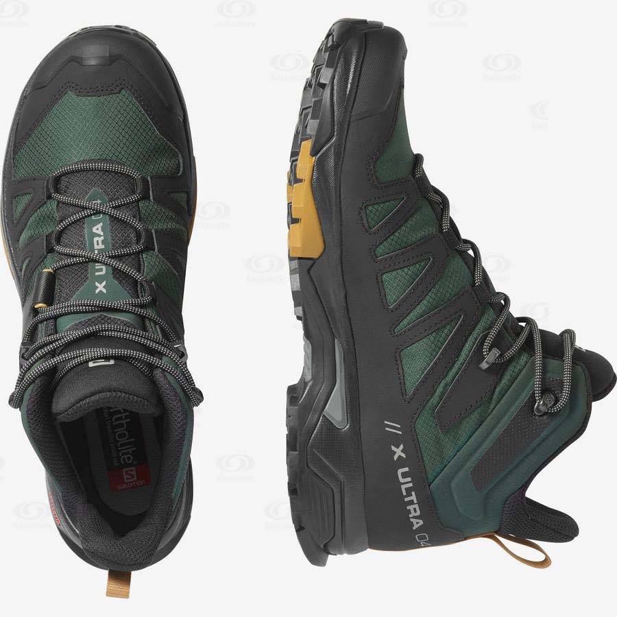 Salomon X ULTRA 4 MID GORE-TEX Vandringskängor Herr Gröna Svarta | SE-M1237