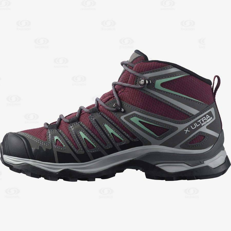 Salomon X ULTRA PIONEER MID CLIMASALOMON™ Vattentäta Skor Dam Röda | SE-wO2132