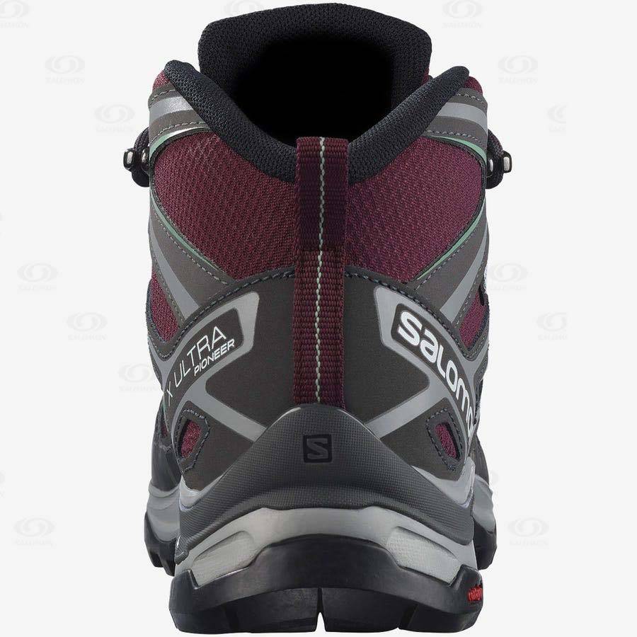 Salomon X ULTRA PIONEER MID CLIMASALOMON™ Vattentäta Skor Dam Röda | SE-wO2132