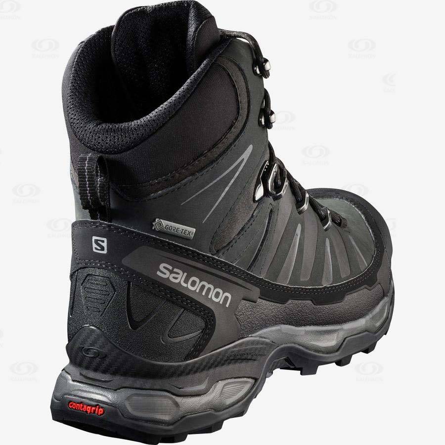 Salomon X ULTRA TREK GORE-TEX Vattentäta Skor Herr Grå Svarta Gröna | SE-W1730