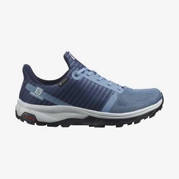 Salomon OUTBOUND PRISM GORE-TEX Vandringsskor Dam Blå | SE-O2279